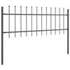 vidaXL Garden Fence Grey 1.7 x 0.6 m Powder-coated Steel