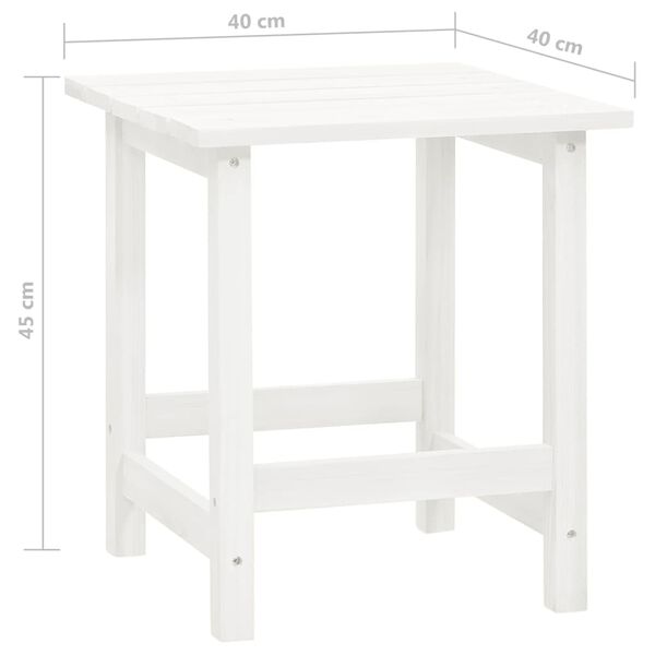 vidaXL Garden Adirondack Chair with Table Solid Fir Wood White