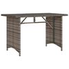 vidaXL Garden Table with Glass Top Grey 110x68x70 cm Poly Rattan