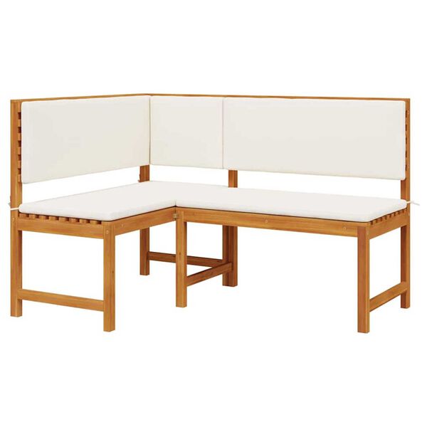 vidaXL Garden Corner Bench Brown 140 x 100 x 91cm Solid Acacia wood