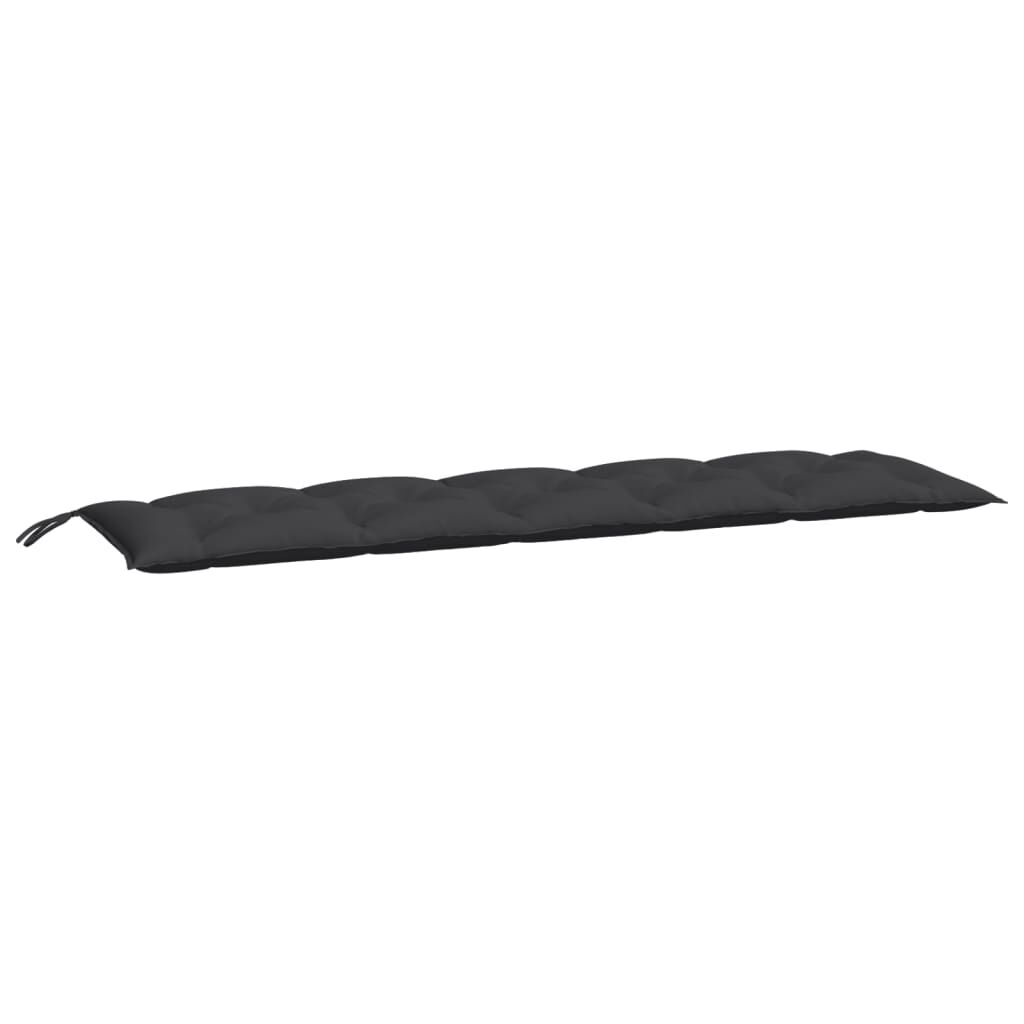 vidaXL Garden Bench Cushions 2pcs Black 180x50x7cm Oxford Fabric
