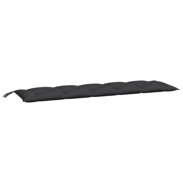 vidaXL Garden Bench Cushions 2pcs Black 180x50x7cm Oxford Fabric