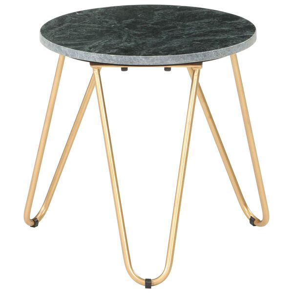 vidaXL Coffee Table Green 40x40x40 cm Real Stone with Marble Texture