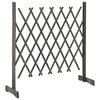 vidaXL Garden Trellis Fence Grey 120x90 cm Solid Firwood