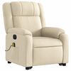 vidaXL Electric Stand up Massage Recliner Chair Cream Fabric