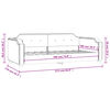 vidaXL Day Bed without Mattress Dark Grey 100x190 cm Fabric