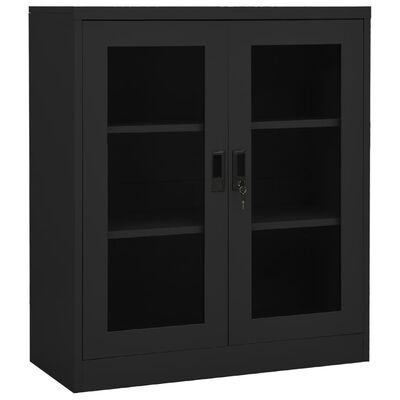 vidaXL Office Cabinet Anthracite 90x40x105 cm Steel