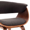 vidaXL Dining Chair Grey Bent Wood and Fabric