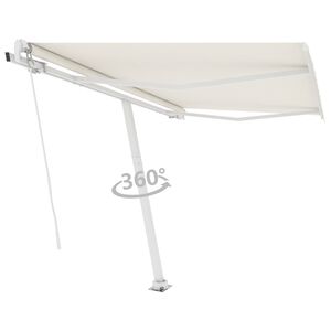 vidaXL Freestanding Automatic Awning 300x250 cm Cream