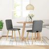 vidaXL Dining Chairs 2 pcs Dark Grey Fabric