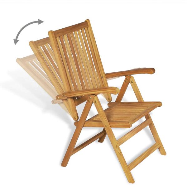 vidaXL 9 Piece Garden Dining Set Solid Teak Wood
