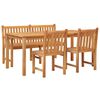 vidaXL 4 Piece Garden Dining Set Solid Wood Teak