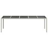 vidaXL Garden Table White 250x100x75 cm Poly Rattan and Tempered Glass