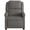 vidaXL Electric Massage Recliner Chair Grey Real Leather