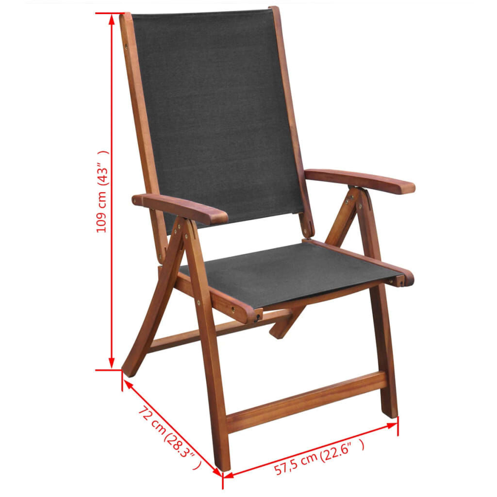 vidaXL 9 Piece Outdoor Dining Set with Cushions Solid Acacia Wood