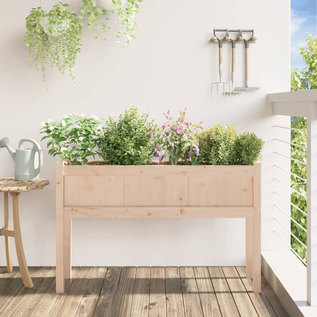 vidaXL Garden Planter with Legs 110x31x70 cm Solid Wood Pine