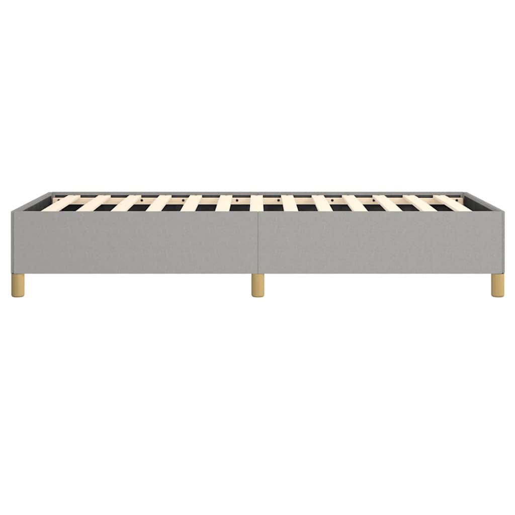 vidaXL Bed Frame without Mattress Light Grey 100x190 cm Twin Fabric