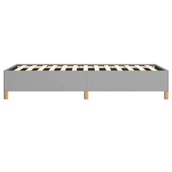 vidaXL Bed Frame without Mattress Light Grey 100x190 cm Twin Fabric