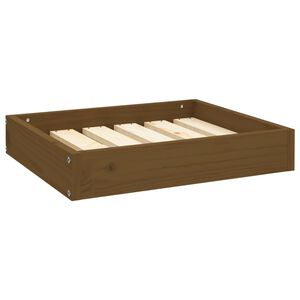 vidaXL Dog Bed Honey Brown 51.5x44x9 cm Solid Wood Pine
