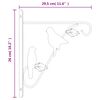 vidaXL Hanging Basket Brackets 4 pcs Black Steel