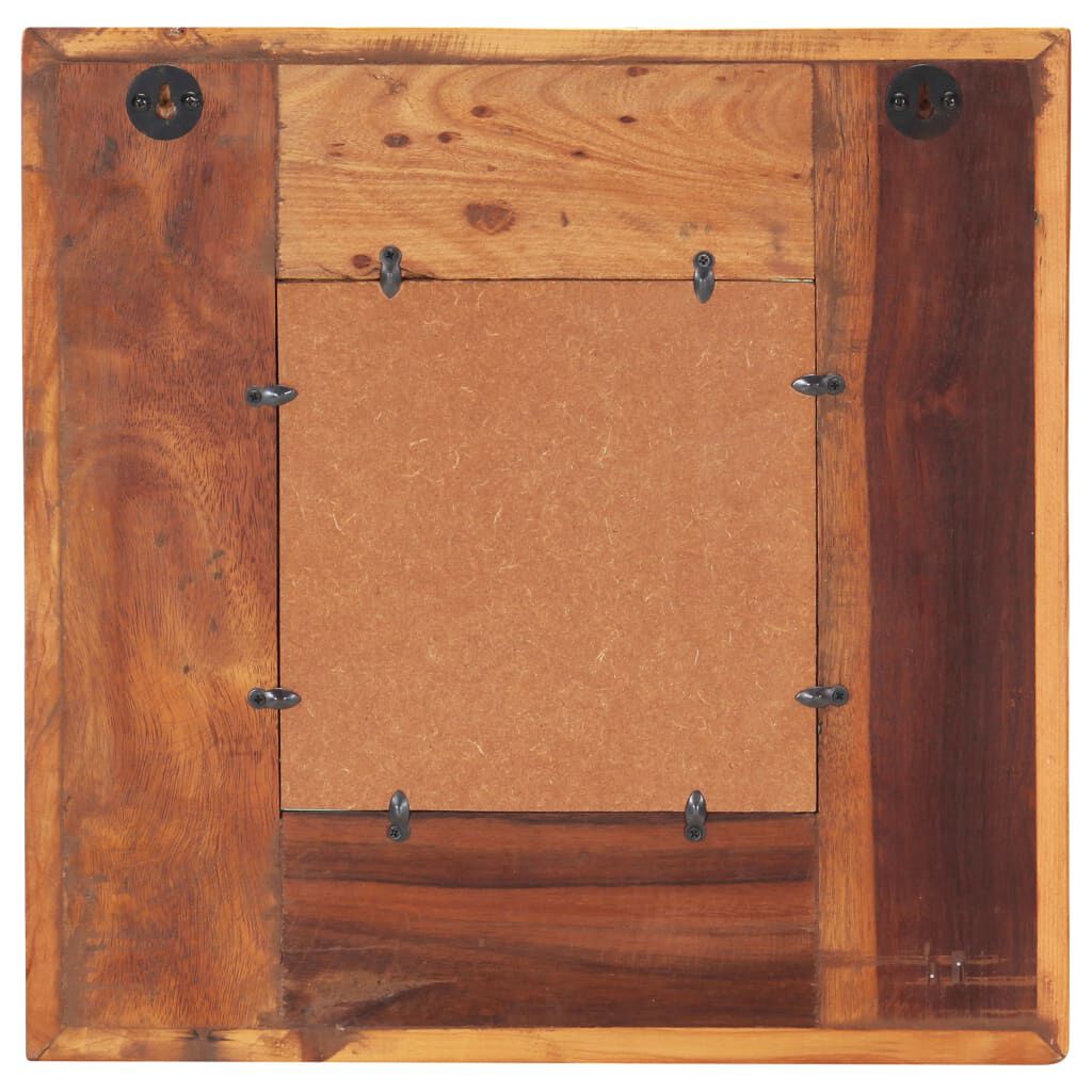 vidaXL Mirror with Buddha Cladding 50x50 cm Solid Reclaimed Wood