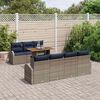 vidaXL Garden Sofa Set with Cushion Manual 8 pcs Grey and navy blue