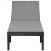 vidaXL Sun Lounger with Cushion Plastic Anthracite