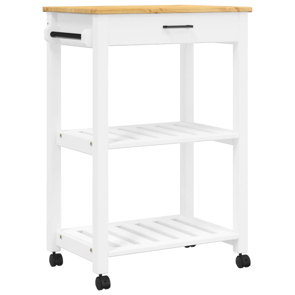 vidaXL Kitchen Trolley MONZA 60x40x90 cm Solid Wood Pine