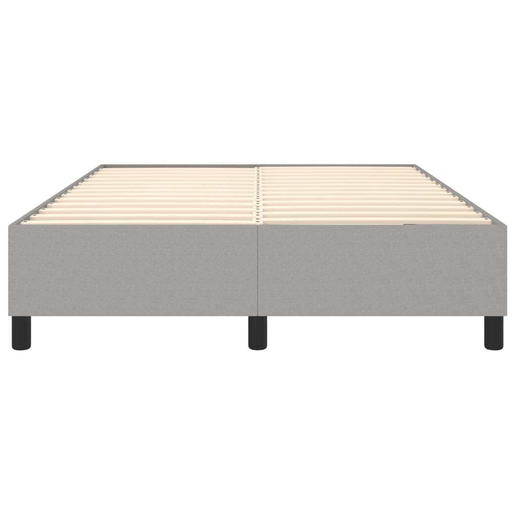 vidaXL Bed Frame without Mattress Light Grey Full Fabric (US Only)