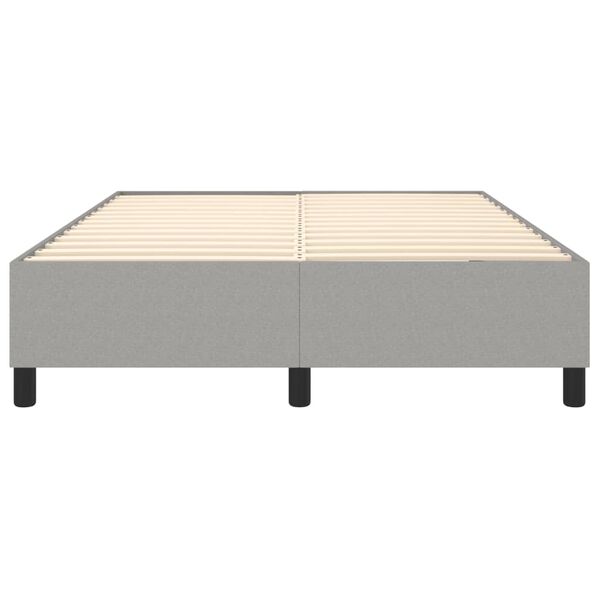 vidaXL Bed Frame without Mattress Light Grey Full Fabric (US Only)