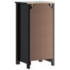 vidaXL Bathroom Cabinet BERG Black 40x34x80 cm Solid Wood Pine
