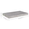 vidaXL Floating Wall Shelf Concrete Grey 50x23x3.8 cm MDF