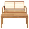 vidaXL Bench 2 pcs Brown Solid Teak Wood
