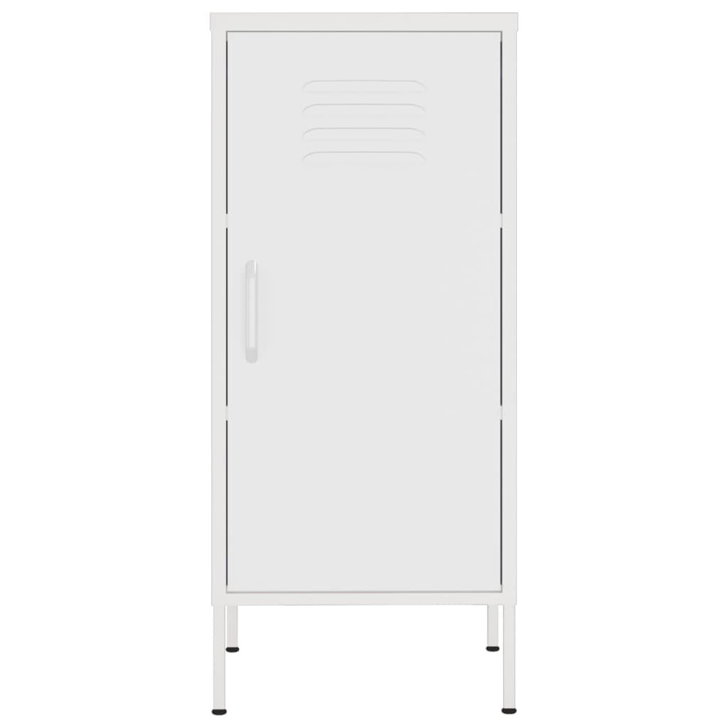 vidaXL Storage Cabinet White 42.5x35x101.5 cm Steel