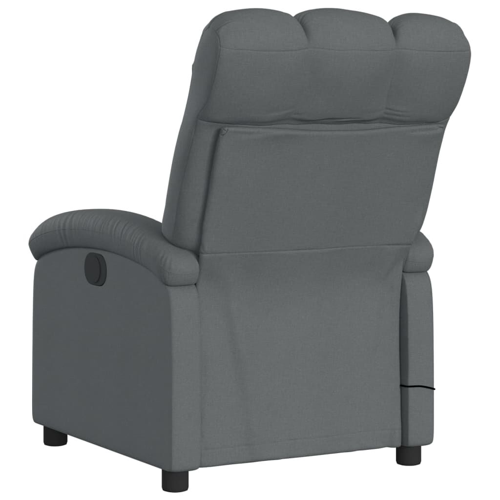 vidaXL Electric Massage Recliner Chair Dark Grey Fabric