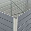 vidaXL Raised Garden Bed 160x80x77 cm Galvanised Steel Grey