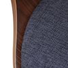 vidaXL Dining Chairs 4 pcs Dark Grey Bent Wood and Fabric