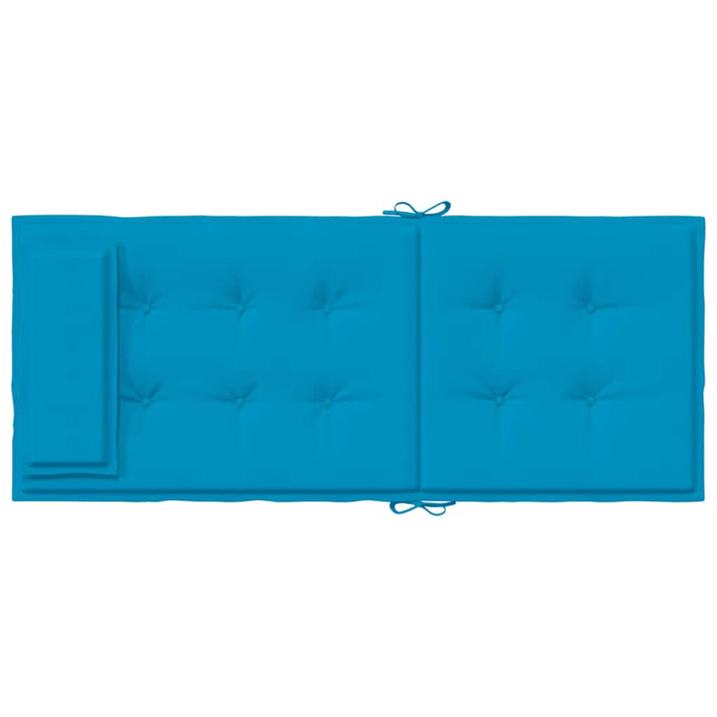 vidaXL Highback Chair Cushions 2 pcs Light Blue Oxford Fabric