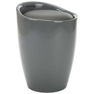 vidaXL Storage Stool Grey Faux Leather