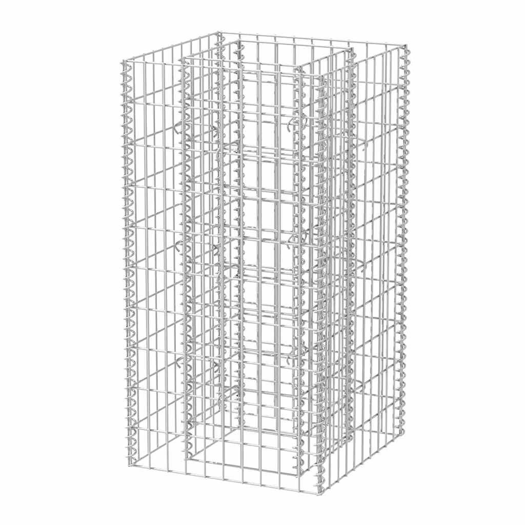 vidaXL Gabion Raised Bed Steel 50x50x100 cm