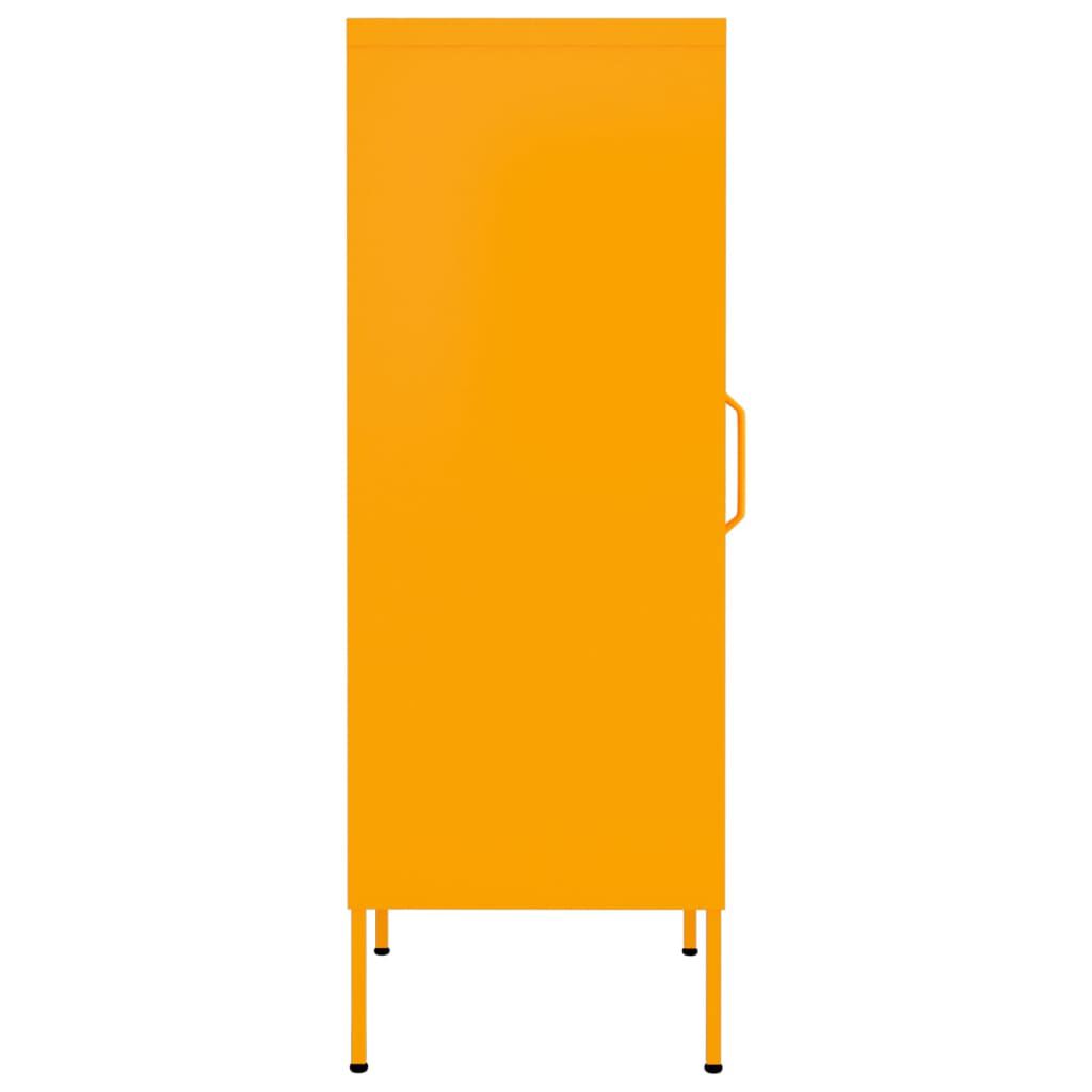 vidaXL Storage Cabinet Mustard Yellow 42.5x35x101.5 cm Steel
