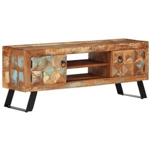 vidaXL TV Cabinet 112x30x45 cm Solid Wood Reclaimed
