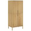 vidaXL Wardrobe FLORO Wax Brown 77x53x171 cm Solid Wood Pine