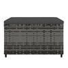vidaXL Garden Footrest with Cushion Grey Poly Rattan