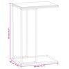 vidaXL Side Table White 40x30x59 cm Engineered Wood