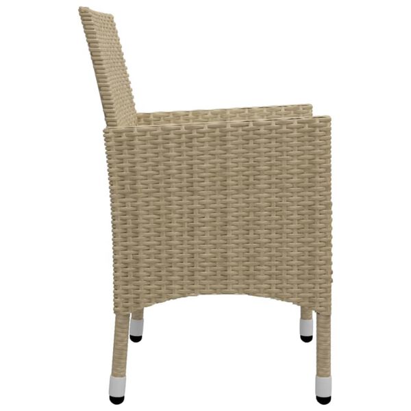vidaXL 5 Piece Garden Dining Set Beige