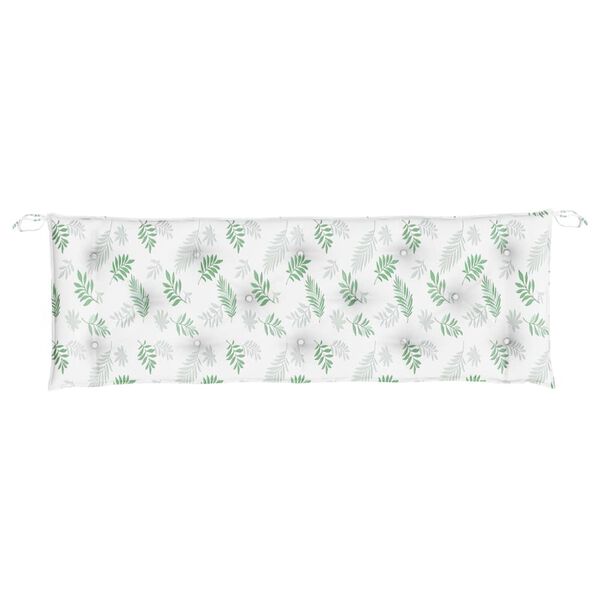 vidaXL Garden Bench Cushions 2 pcs Leaf Pattern 150x50x7 cm Fabric