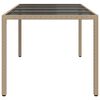 vidaXL Garden Dining Table Beige 190 x 90 x 75 cm Poly rattan