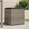vidaXL Cushion Box with Storage Grey 50 x 50 x 50 cm Poly Rattan