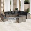 vidaXL 12 Piece Garden Sofa Set with Cushions Grey Poly Rattan